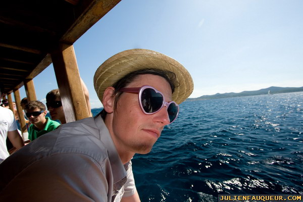 croatia. electric elephant festival. boat party. petrcane. 