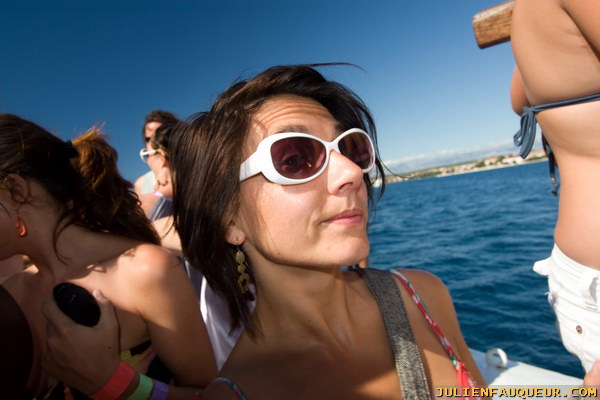 croatia. electric elephant festival. boat party. petrcane. 