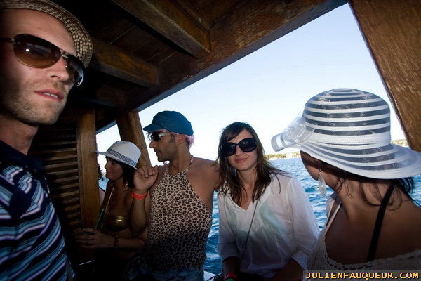 croatia. electric elephant festival. boat party. petrcane. 