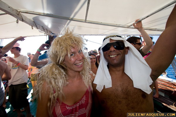 croatia. electric elephant festival. boat party. petrcane. 