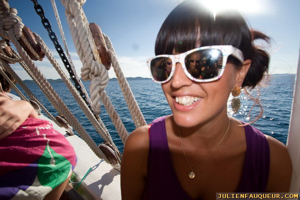 croatia. electric elephant festival. boat party. petrcane. 
