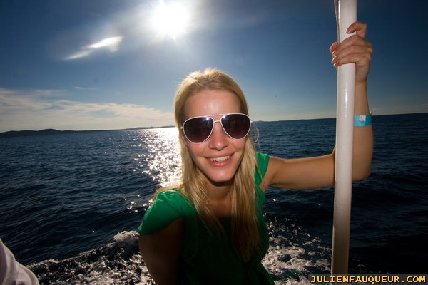 croatia. electric elephant festival. boat party. petrcane. 