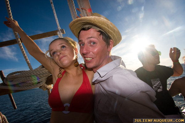 croatia. electric elephant festival. boat party. petrcane. 