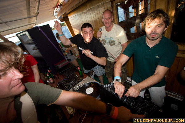 croatia. electric elephant festival. boat party. petrcane. 