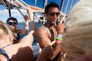 croatia. electric elephant festival. boat party. petrcane. 