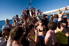 croatia. electric elephant festival. boat party. petrcane. 